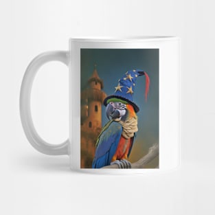 Macaw Parrot Wizard Hat Mug